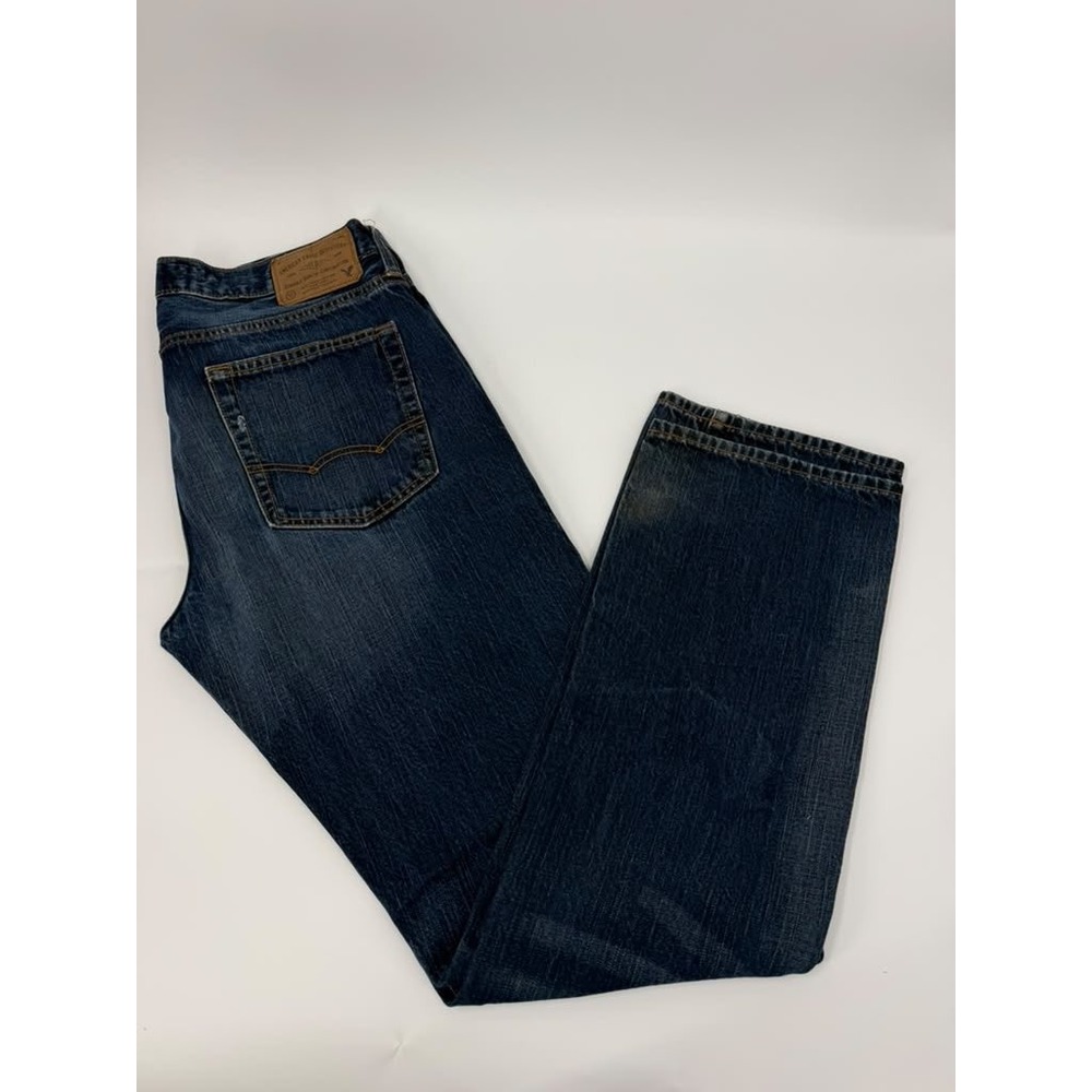 American Eagle Jeans Original Straight Y2K Men 32x34 Dark Wash Blue Denim Pants